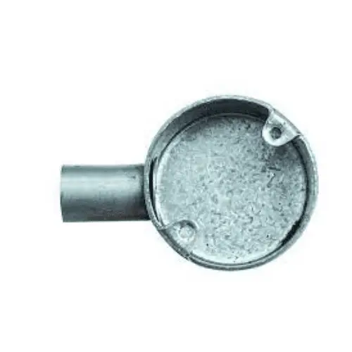 25mm Galvanised 1Way Round Box