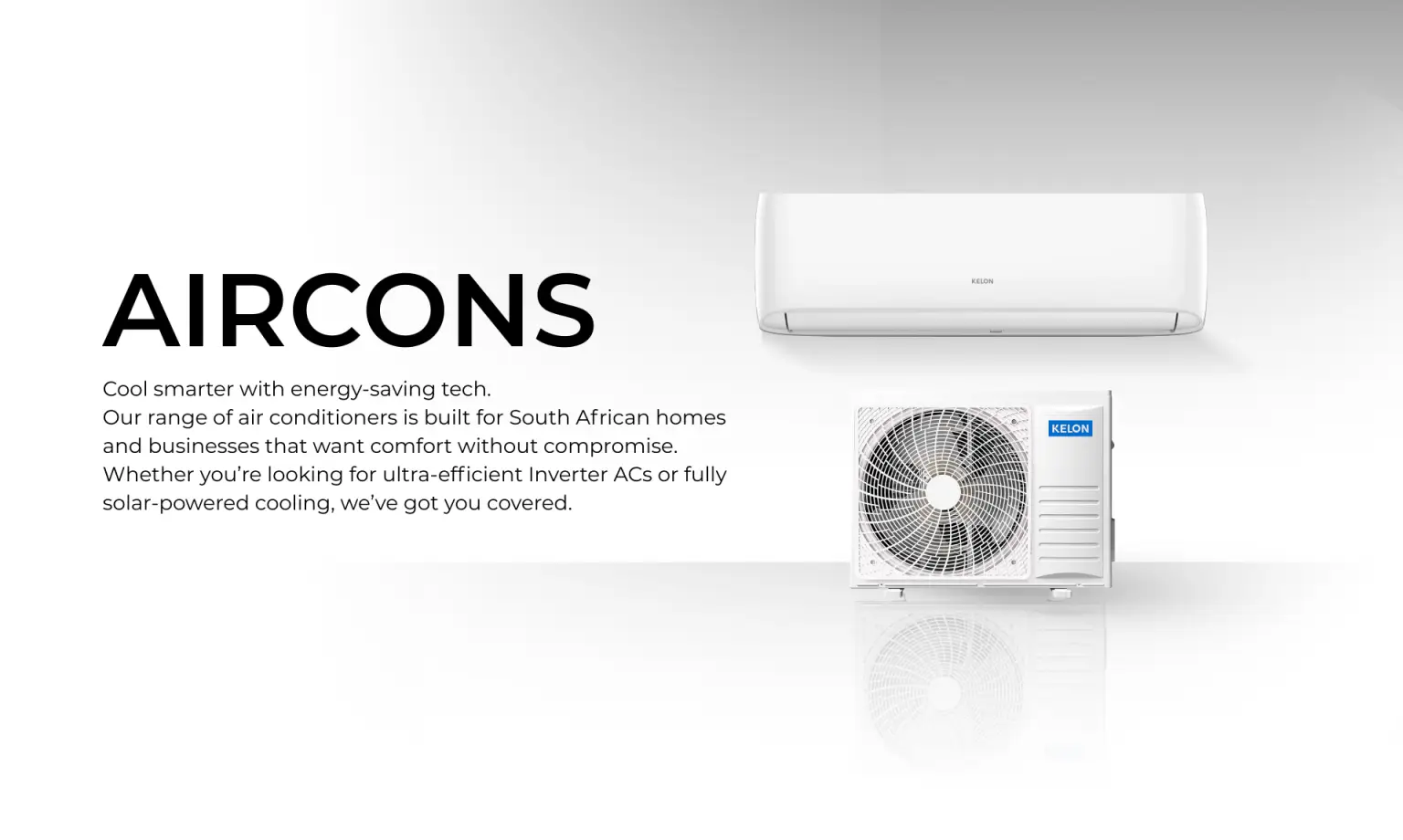 Aircons supplied by central solar